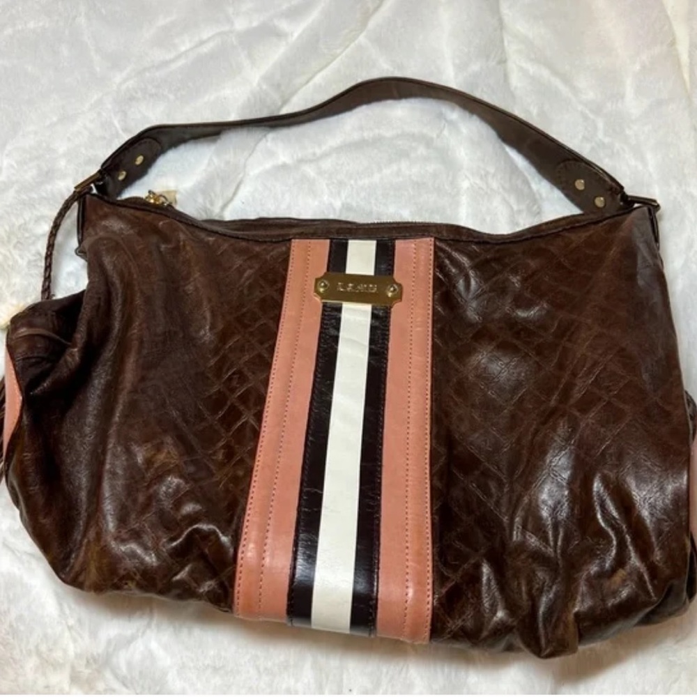 L.A.M.B “Fade-out” Brown Hobo Shoulder Bag